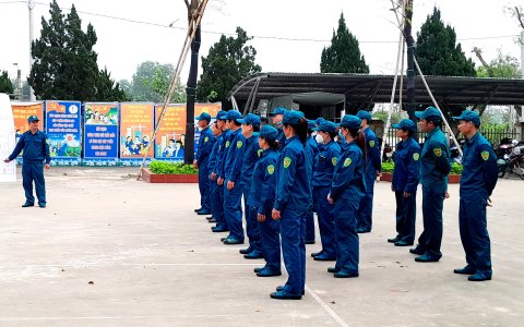Xã Vân Sơn: Khai mạc huấn luyện dân quân năm 2024